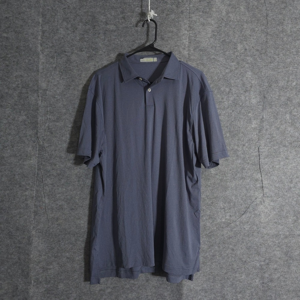 Peter Millar Lightweight Polo Shirt Mens L Gray Golf Casual Performances‎ Sport